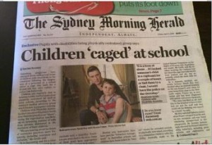 SMH Children caged in school front cover